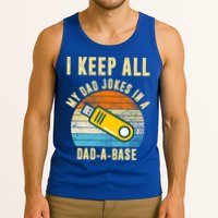 I Keep All My Dad Jokes In A Dad A Base Retro Sunset Tank Top