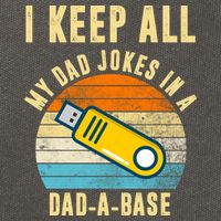 I Keep All My Dad Jokes In A Dad A Base Retro Sunset Cotton Canvas Backpack