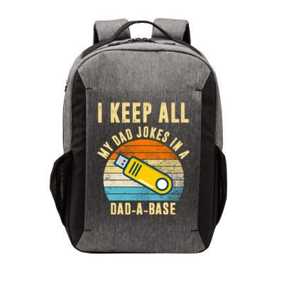 I Keep All My Dad Jokes In A Dad A Base Retro Sunset Vector Backpack