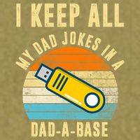 I Keep All My Dad Jokes In A Dad A Base Retro Sunset Garment-Dyed Women's Muscle Tee