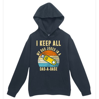 I Keep All My Dad Jokes In A Dad A Base Retro Sunset Urban Pullover Hoodie