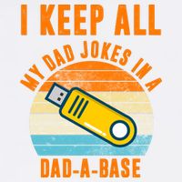 I Keep All My Dad Jokes In A Dad A Base Retro Sunset Garment-Dyed Sweatshirt