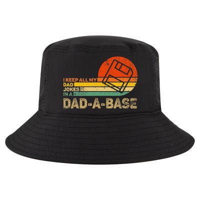 I Keep All Dad Jokes In A Dadabase Vintage Father Day Cool Comfort Performance Bucket Hat