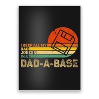 I Keep All Dad Jokes In A Dadabase Vintage Father Day Poster
