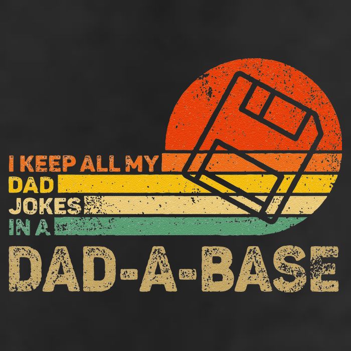 I Keep All Dad Jokes In A Dadabase Vintage Father Day Golf Towel