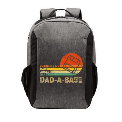 I Keep All Dad Jokes In A Dadabase Vintage Father Day Vector Backpack
