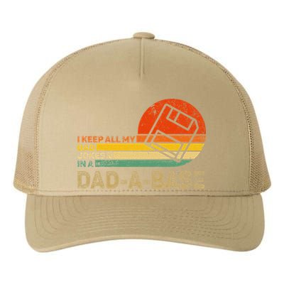 I Keep All Dad Jokes In A Dadabase Vintage Father Day Yupoong Adult 5-Panel Trucker Hat