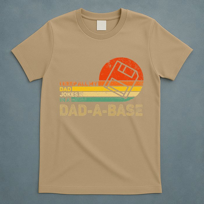 I Keep All Dad Jokes In A Dadabase Vintage Father Day T-Shirt