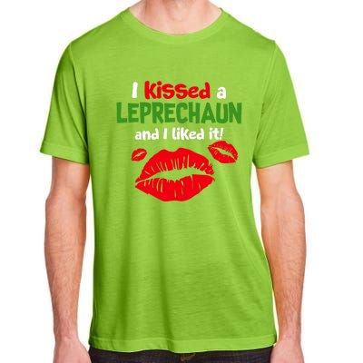 I Kissed A Leprechaun St Patricks Outfit Adult ChromaSoft Performance T-Shirt