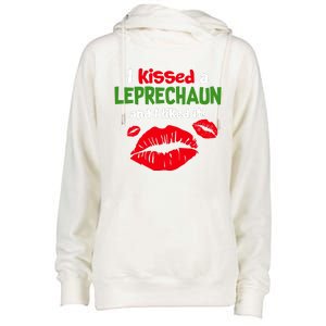 I Kissed A Leprechaun St Patricks Outfit Womens Funnel Neck Pullover Hood