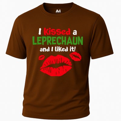 I Kissed A Leprechaun St Patricks Outfit Cooling Performance Crew T-Shirt