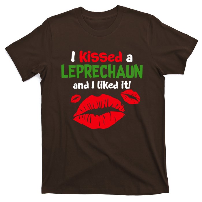 I Kissed A Leprechaun St Patricks Outfit T-Shirt