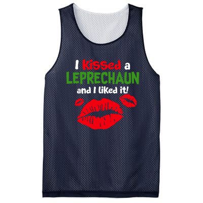 I Kissed A Leprechaun St Patricks Outfit Mesh Reversible Basketball Jersey Tank