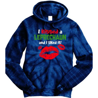 I Kissed A Leprechaun St Patricks Outfit Tie Dye Hoodie