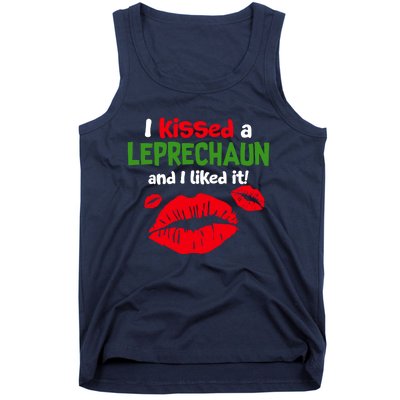 I Kissed A Leprechaun St Patricks Outfit Tank Top