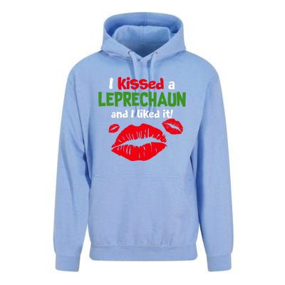 I Kissed A Leprechaun St Patricks Outfit Unisex Surf Hoodie