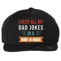 I Keep All My Dad Jokes Father T Wool Snapback Cap