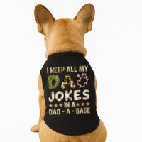 I Keep All My Dad Jokes In A Dad A Base Father's Day Doggie Tank