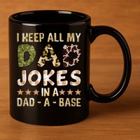 I Keep All My Dad Jokes In A Dad A Base Father's Day 11oz C Handle Ceramic Mug