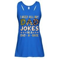 I Keep All My Dad Jokes In A Dad A Base Father's Day Ladies Essential Flowy Tank