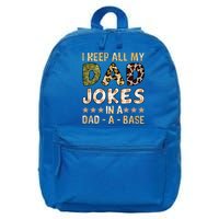 I Keep All My Dad Jokes In A Dad A Base Father's Day 16 in Basic Backpack