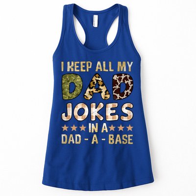 I Keep All My Dad Jokes In A Dad A Base Father's Day Womens Tank Top