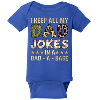 I Keep All My Dad Jokes In A Dad A Base Father's Day Baby Bodysuit