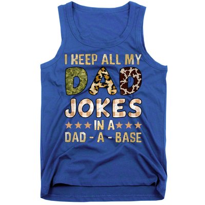 I Keep All My Dad Jokes In A Dad A Base Father's Day Tank Top