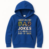 I Keep All My Dad Jokes In A Dad A Base Father's Day Kids Hoodie