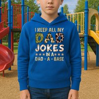 I Keep All My Dad Jokes In A Dad A Base Father's Day Kids Hoodie