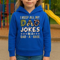 I Keep All My Dad Jokes In A Dad A Base Father's Day Kids Hoodie