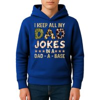 I Keep All My Dad Jokes In A Dad A Base Father's Day Kids Hoodie