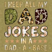 I Keep All My Dad Jokes In A Dad A Base Father's Day Garment-Dyed Women's Muscle Tee