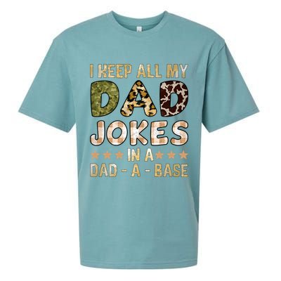 I Keep All My Dad Jokes In A Dad A Base Father's Day Sueded Cloud Jersey T-Shirt