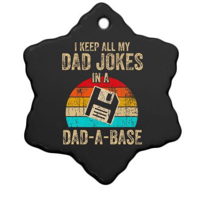 I Keep All My Dad Jokes In A Dadabase Ceramic Star Ornament