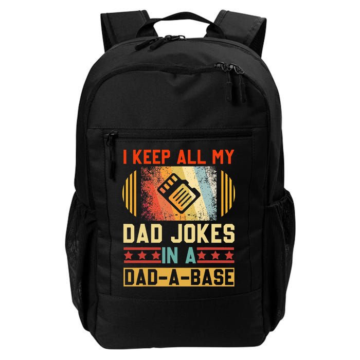 I Keep All My Dad Jokes In A Dad A Base Vintage Fathers Day Backpack