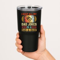 I Keep All My Dad Jokes In A Dad A Base Vintage Fathers Day Tumbler