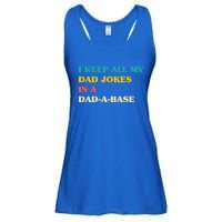 I Keep All My Dad Jokes In A Dadmeaningful Giftameaningful Giftbase Vintage Fath Ladies Essential Flowy Tank