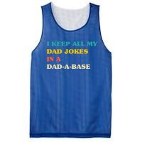 I Keep All My Dad Jokes In A Dadmeaningful Giftameaningful Giftbase Vintage Fath Mesh Reversible Basketball Jersey Tank