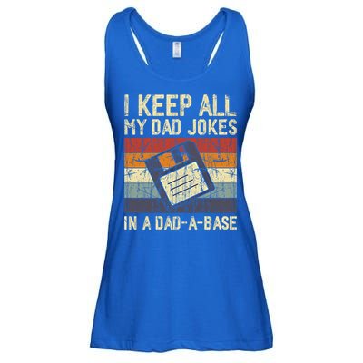 I Keep All My Dad Jokes In A Dad A Base Funny Dad Joke Gift Ladies Essential Flowy Tank