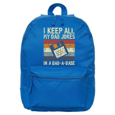 I Keep All My Dad Jokes In A Dad A Base Funny Dad Joke Gift 16 in Basic Backpack
