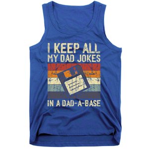 I Keep All My Dad Jokes In A Dad A Base Funny Dad Joke Gift Tank Top