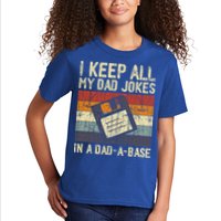 I Keep All My Dad Jokes In A Dad A Base Funny Dad Joke Gift Kids T-Shirt