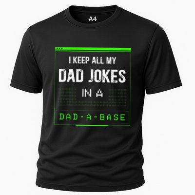 I Keep All My Dad Jokes In A Dad A Base Funny Father Saying Performance Shirt