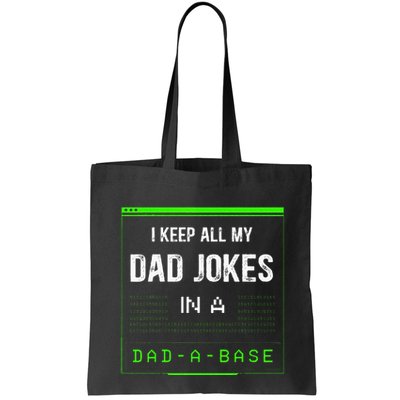 I Keep All My Dad Jokes In A Dad A Base Funny Father Saying Bag