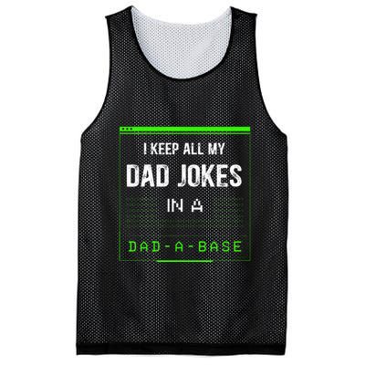I Keep All My Dad Jokes In A Dad A Base Funny Father Saying Mesh Reversible Basketball Jersey Tank