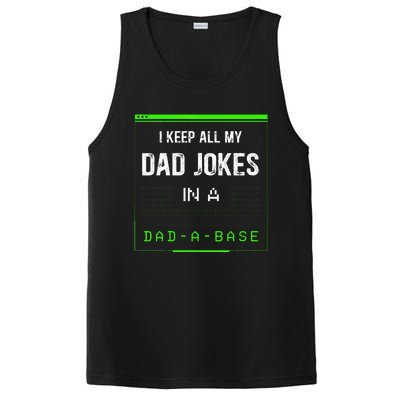 I Keep All My Dad Jokes In A Dad A Base Funny Father Saying PosiCharge Competitor Tank