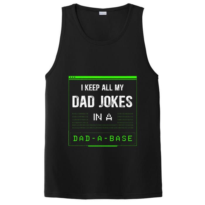 I Keep All My Dad Jokes In A Dad A Base Funny Father Saying PosiCharge Competitor Tank