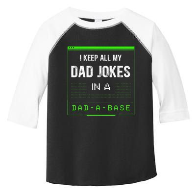 I Keep All My Dad Jokes In A Dad A Base Funny Father Saying Toddler Fine Jersey T-Shirt