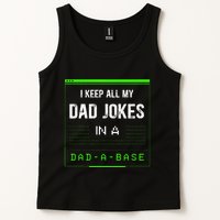 I Keep All My Dad Jokes In A Dad A Base Funny Father Saying Tank Top